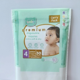 Handles PE Baby Diaper Packaging Bag
